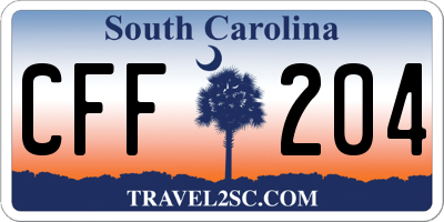 SC license plate CFF204