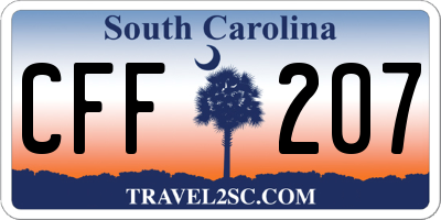 SC license plate CFF207