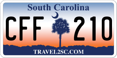 SC license plate CFF210