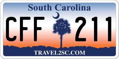 SC license plate CFF211