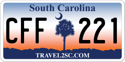 SC license plate CFF221