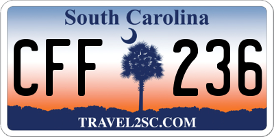 SC license plate CFF236