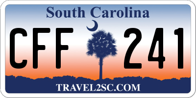 SC license plate CFF241