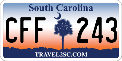 SC license plate CFF243