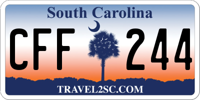 SC license plate CFF244