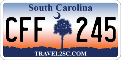 SC license plate CFF245