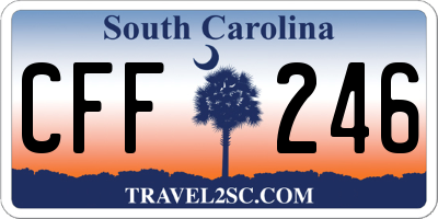SC license plate CFF246