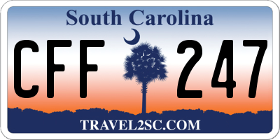 SC license plate CFF247