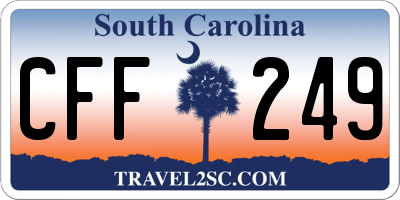 SC license plate CFF249