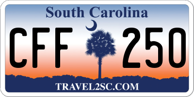 SC license plate CFF250
