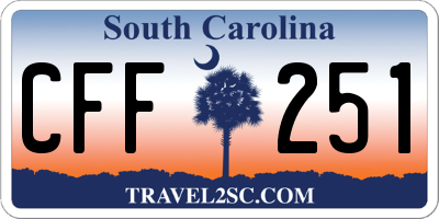 SC license plate CFF251