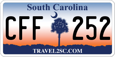 SC license plate CFF252
