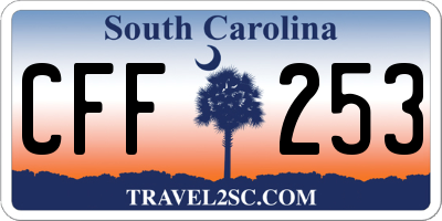 SC license plate CFF253