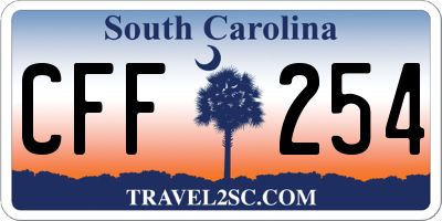 SC license plate CFF254