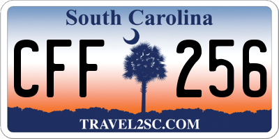 SC license plate CFF256