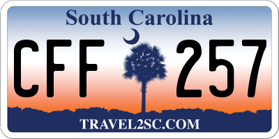 SC license plate CFF257