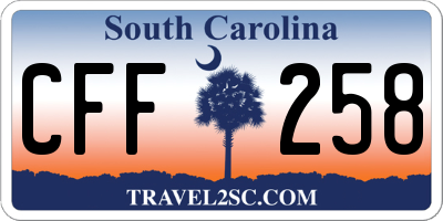 SC license plate CFF258