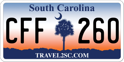 SC license plate CFF260