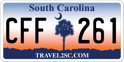 SC license plate CFF261