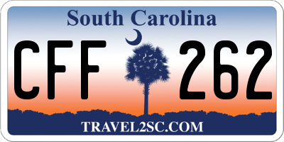 SC license plate CFF262