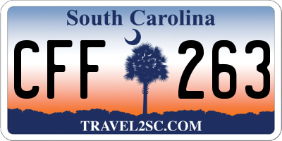 SC license plate CFF263