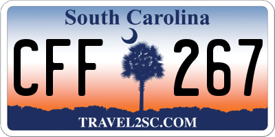 SC license plate CFF267