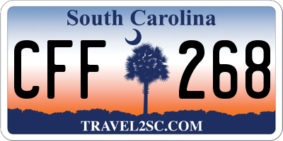 SC license plate CFF268
