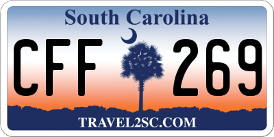 SC license plate CFF269