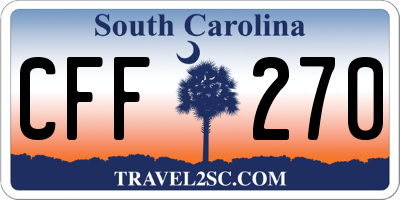 SC license plate CFF270
