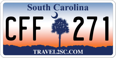 SC license plate CFF271