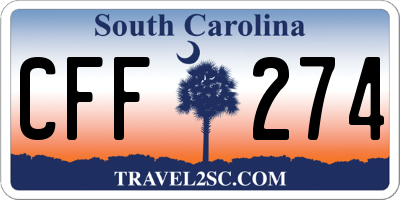 SC license plate CFF274