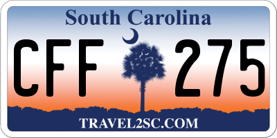SC license plate CFF275