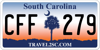 SC license plate CFF279