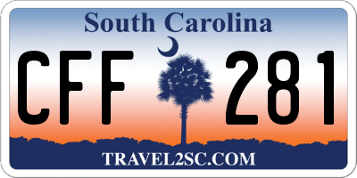 SC license plate CFF281