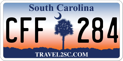 SC license plate CFF284