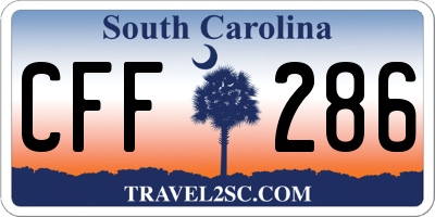 SC license plate CFF286