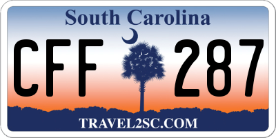 SC license plate CFF287