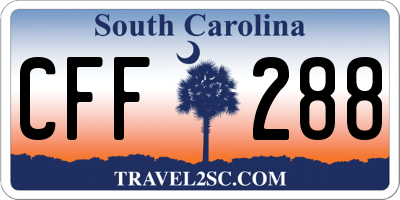 SC license plate CFF288