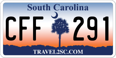 SC license plate CFF291