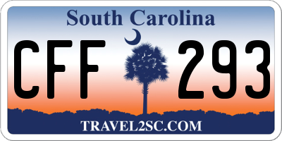 SC license plate CFF293