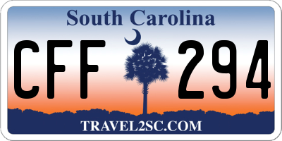 SC license plate CFF294