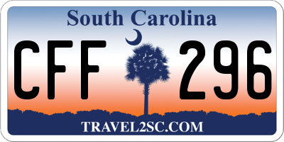 SC license plate CFF296