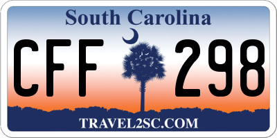 SC license plate CFF298