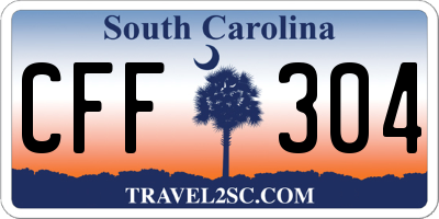 SC license plate CFF304