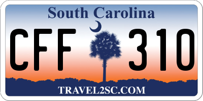 SC license plate CFF310