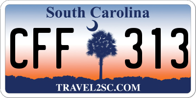 SC license plate CFF313