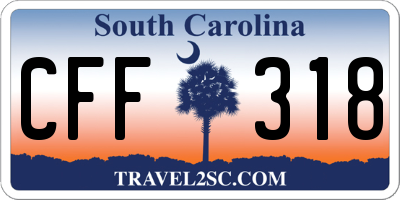 SC license plate CFF318