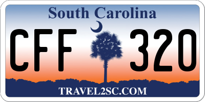 SC license plate CFF320