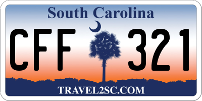 SC license plate CFF321