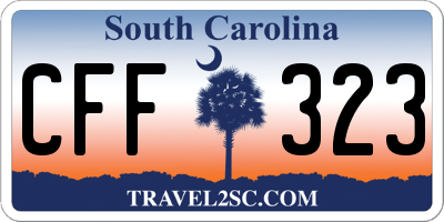 SC license plate CFF323